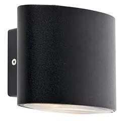 Moderná vonkajšia nástenná lampa čierna vrátane LED IP44 - Ovum