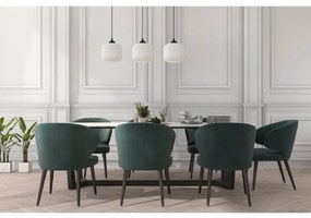 Závesné svietidlo Riffle, 3x biele sklenené tienidlo, b