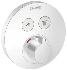 Hansgrohe Shower Select, termostatická batéria pod omietku na 2 spotrebiče, matná biela, HAN-15743700