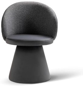 Tmavosivé zamatové kreslo Inez – Micadoni