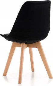 Bestent Jedálenská stolička zamatová škandinávsky štýl Black Glamor