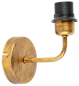 Vintage nástenná lampa zlatá bez tienidla - Matt