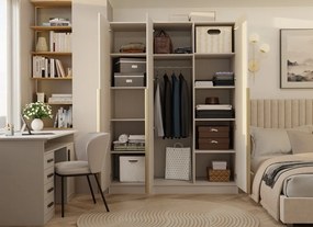 Šatníková skriňa Servirle 1 (kašmír). Akcia -20%. Vlastná spoľahlivá doprava až k Vám domov. 1132687