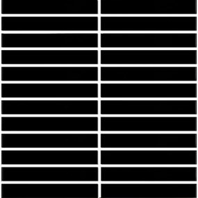 Keramická mozaika Premium Mosaic Kit Kat black 30x30 cm mat MOSKK2BKM, 1 ks