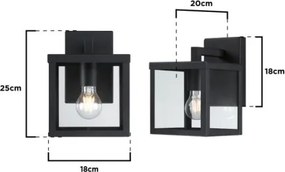 Westinghouse 6124240 - Vonkajšie nástenné svietidlo QUEENSLAND 1xE27/60W/230V IP44