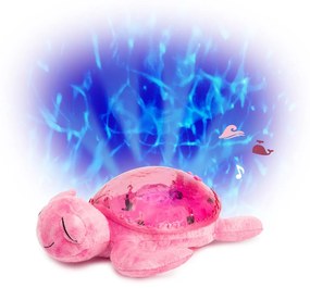 Nočné svetlo s projekciou a hudbou Korytnačka Pink