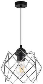 Závesné svietidlo Stella, 1x chrómové drôtené tienidlo