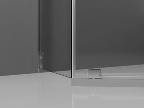 Mexen Exo, päťuholníkový sprchový kút s výklopnými dverami 80 x 80 cm, 6mm číre sklo, chrómový profil, 812-080-080-01-00