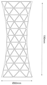 Stolná lampa Tower, 1x transparentné PVC tienidlo, RGB