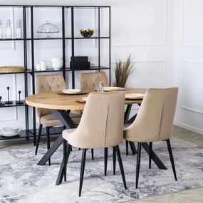 PROXIMA.store - Okrúhly stôl LUKAS FARBA: biela, FARBA NÔH: drevo