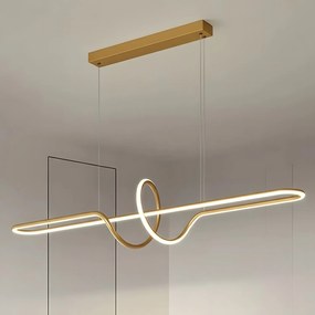 Toolight Toolight, LED závesné osvetlenie 118cm, 36W, 3000K, 3500lm, LHJ038-CP, zlatá matná, OSW-50049