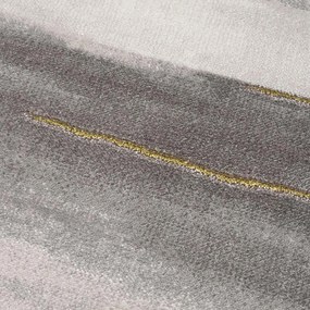 Dekorstudio Moderný okrúhly koberec NOA - vzor 9261 zlatý Priemer koberca: 120cm