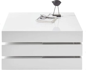 Sconto Konferenčný stolík SEATTLE biela, vysoký lesk