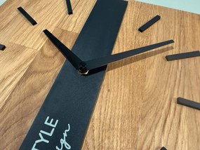 Dekorstudio Elegantné drevené hodiny DUB klasik SQ 30cm - čierne