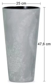 Plastový kvetináč DTUS250E 25 cm - sivý betón