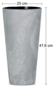 Plastový kvetináč DTUS250E 25 cm - sivý betón