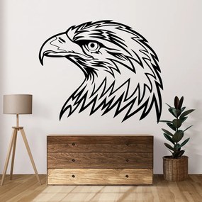 Veselá Stena Samolepka na stenu na stenu Hlava Orla Farba: černá