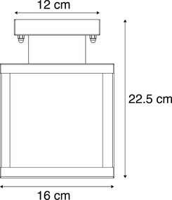 Priemyselné inteligentné vonkajšie stropné svietidlo čierne vrátane ST64 Wifi - Rotterdam