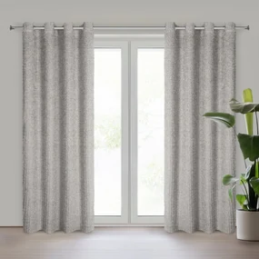 ZÁVES NA KRÚŽKOCH EVA MINGE TIFFANY 135X250 CM STRIEBORNÁ