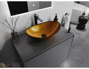 Mexen Sonia, sklenené umývadlo na dosku 54 x 37 x 17 cm, zlatá, 24145450