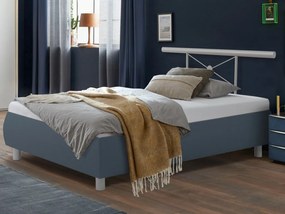 Posteľ Caribic 140x200 cm, tmavo šedá látka