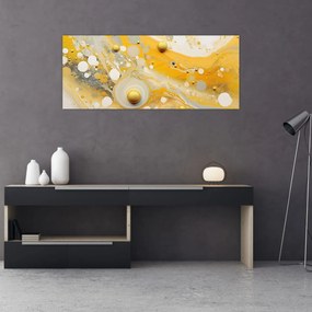 Obraz - Abstraktné pozadia so zlatým dekorom (120x50 cm)
