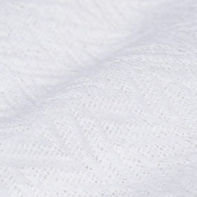 Biely pléd z recyklovanej bavlny 260x280 cm Spike – Ixia