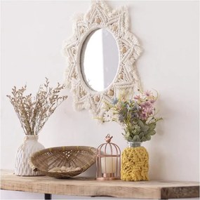 Tutumi REA, nástenné zrkadlo Boho 50cm(zrkadlo 34cm), 322049, HOM-03005
