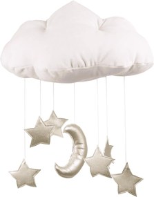 Dekoratívny obláčik jemne ružová so zlatom 26x37x44cm