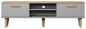 TV stolek DENVER 160 cm šedý/dub hickory