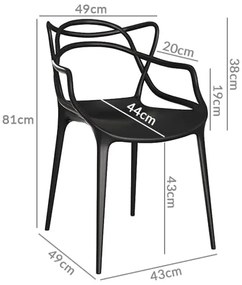 Plastová jedálenská stolička azuro hnedá sc103 | jaks