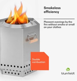 Blumfeldt Mojanda, kôš na oheň, bezdymový, robustný, kutáče, kryt proti dažďu