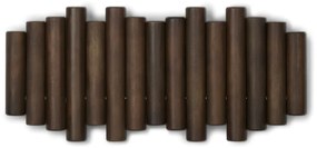 Tmavohnedý nástenný vešiak z borovicového dreva Picket – Umbra