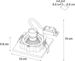 Inteligentné zapustené bodové svietidlo tmavý bronz otočné a naklápacie vrátane Wifi GU10 50mm - Qure