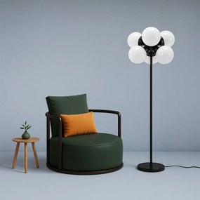 Toolight - Podlahová lampa 6xE27 APP905-6F, čierna-biela, OSW-03204