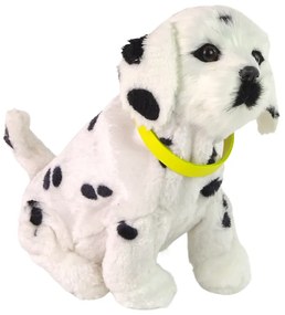 Lean Toys Interaktívny plyšový psík – Dalmatínec s obojkom