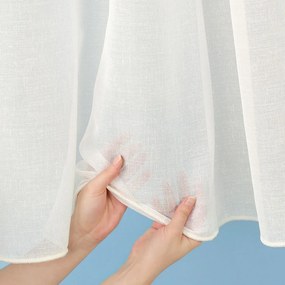 Záclona - krémovo režný vzor s olovkom ZAC-020 výška 155 cm Iba metráž