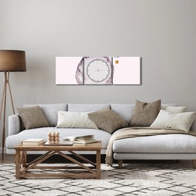 Obraz - Fialový minimalizmus N⁰4 (s hodinami) (90x30 cm)