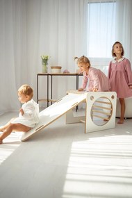 Obojstranná doska k multifunkčnej kocke – rebrík, biela