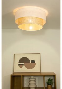 Stropné svietidlo BORHO 1xE27/60W/230V Ø 40 cm biela/juta