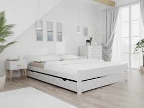 Posteľ IKAROS DOUBLE 120 x 200 cm, biela Rošt: S latkovým roštom, Matrac: Matrac Somnia 18 cm