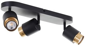 Brilliant - LED bodové svietidlo COVELO 3xGU10/5W/230V čierna/zlatá