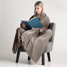 Hnedý pléd DecoKing Mic, 150 x 200 cm