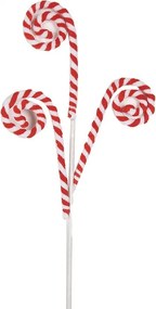 Bielo-červený vianočný zápich lízanky palice Candy - 17*1*66 cm