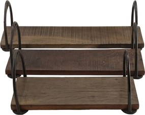 3ks dekoračný drevený podnos s ušami Grimaud Unit - 43*13*13 cm