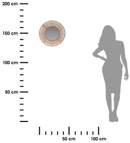 Nástenné zrkadlo 45 cm prírodné