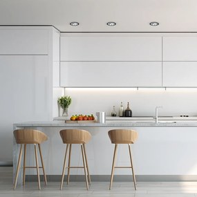 Podhľadové svietidlo Redondo, 1x čierne kovové tienidlo, b