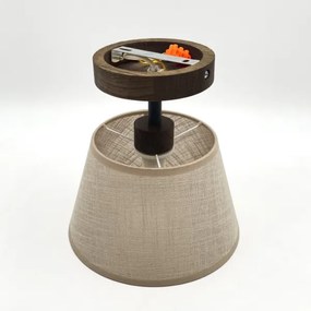 Brilagi - LED  Prisadený luster ANTHONY 1xE14/60W/230V dub orech/béžová