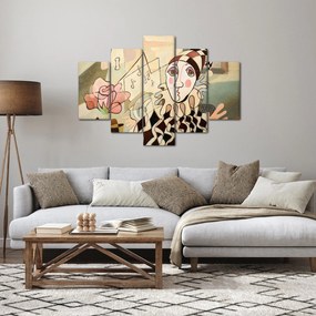 Obraz - Kubizmus - harlequin and rose (150x105 cm)