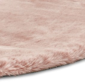 Ružový koberec Think Rugs Teddy, ⌀ 120 cm